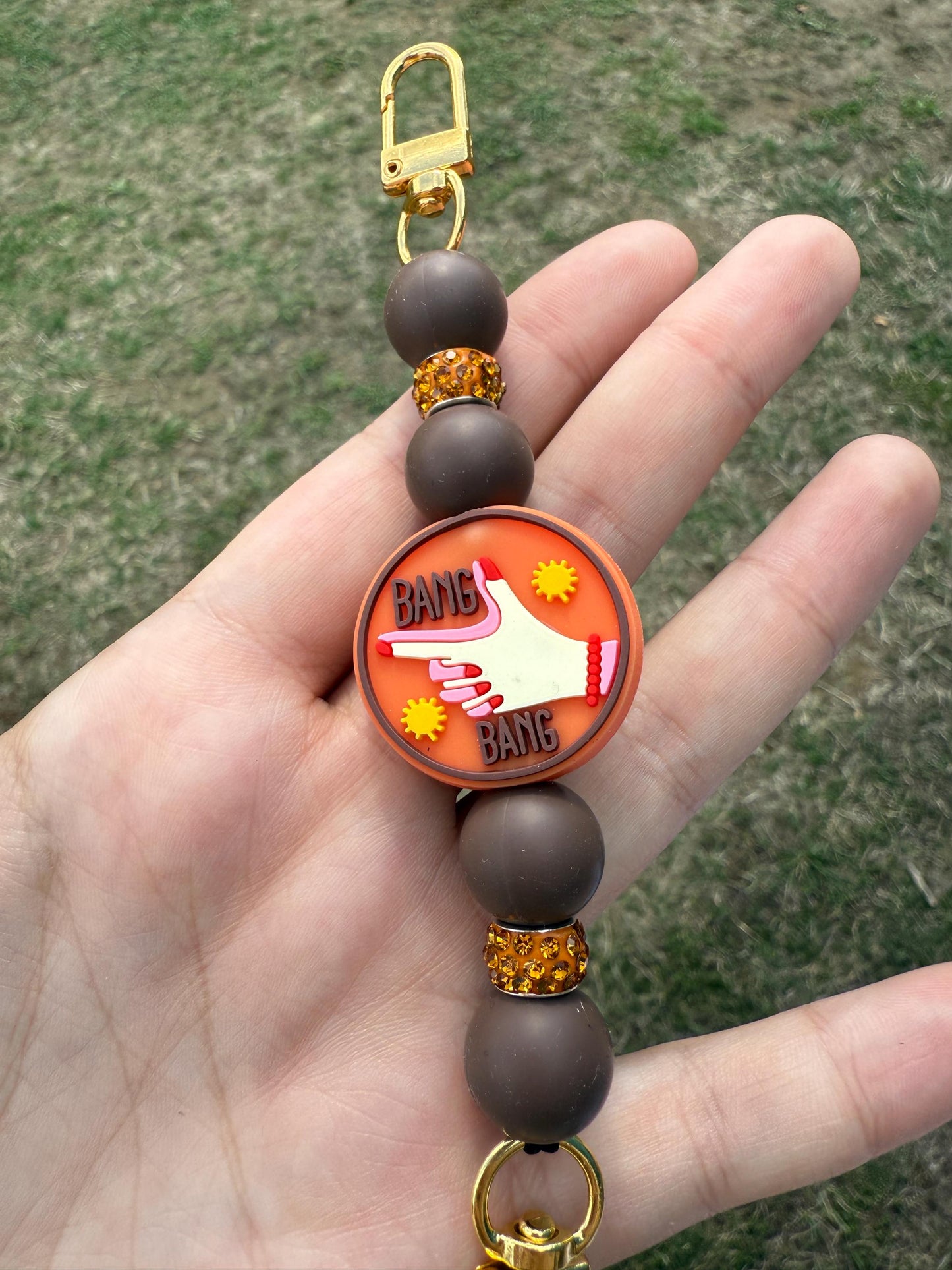 Beaded Kindle Strap: Book Lover Accessory, Removable Gold Clasps