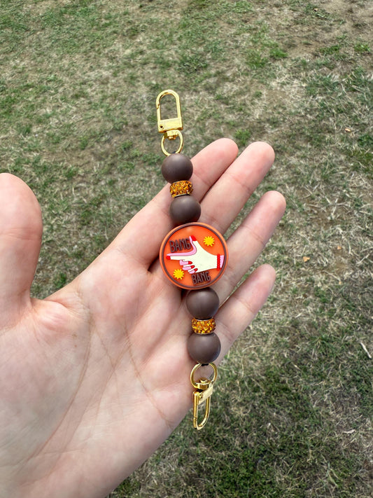 Beaded Kindle Strap: Book Lover Accessory, Removable Gold Clasps